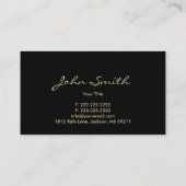 デラックスゴールデングリッターダークメタリックビジネスカード 名刺 (裏面)