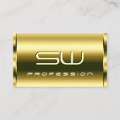 デラックスゴールデンシメリー光学とモノグラムエレガント 名刺 (正面)