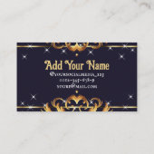 デラックスゴールデン王室のクラウンオーナメントラグジュアリーシック 名刺 (裏面)