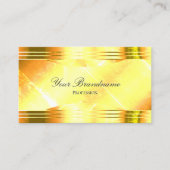 デラックスシメリーイエロー縁ど金ゴールド豪華クール 名刺 (正面)