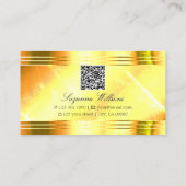 デラックスシメリーイエロー縁ど金ゴールド（QRコード付） 名刺 (裏面)