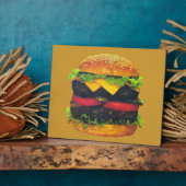 デラックスダブルハンバーガー（チーズ付き） フォトプラーク (側面)