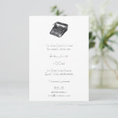 デラックスノイズレスレトロタイプライター 招待状 (スタンド正面)