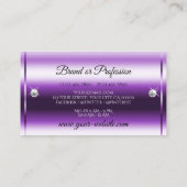 デラックスパープルグリッタールミナンススターアンドダイヤモンド 名刺 (裏面)