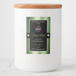 デラックスブラックシャイニーフォレストグリーンロゴ製品ラベル フードラベル