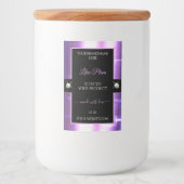 デラックスブラック薄紫光沢のあるブリリアント製品ラベル フードラベル (正面)