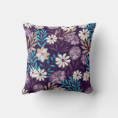デラックスブルー&ブルゴーニュフローラ装飾用クッション クッション (裏面)