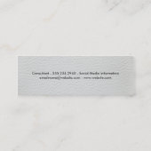 デラックスホワイトレザーブラック金ゴールドメタリックトリム スキニー名刺 (裏面)