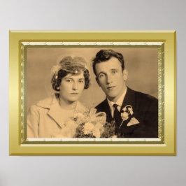 デラックス縁ど金ゴールドフレームカスタムフォトポスター ポスター