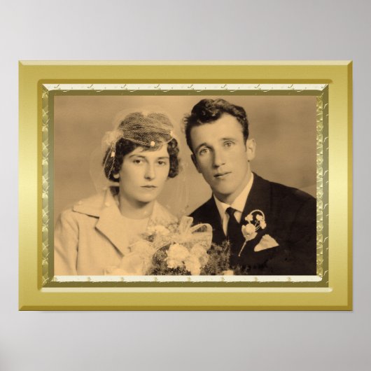 デラックス縁ど金ゴールドフレームカスタムフォトポスター ポスター (正面)