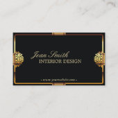 デラックス金ゴールドフレーム内装デザイン名刺 名刺 (正面)