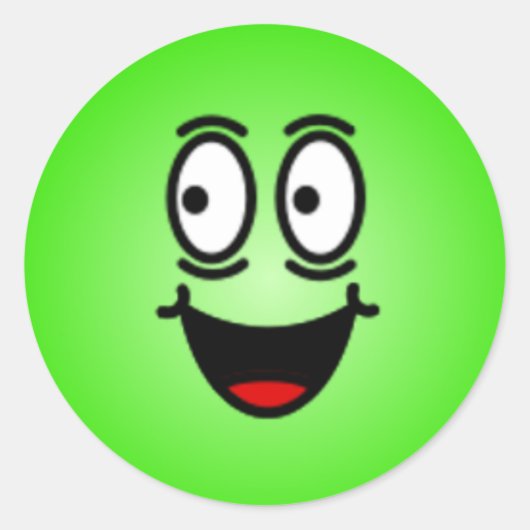 デラックス間抜けスマイリーフェイス ラウンドシール (正面)