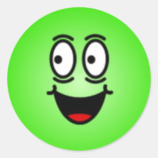 デラックス間抜けスマイリーフェイス ラウンドシール