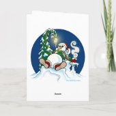 デラックス雪だるま冷却折畳みカード サンキューカード (裏面)