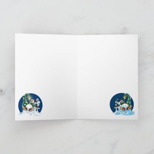 デラックス雪だるま冷却折畳みカード サンキューカード (内部)