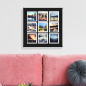 デラックス9写真グリッドコラージュ キャンバスプリント (インサイチュ (リビング))