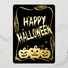 デラックス ハッピー ハロウィン ジャック オ ランタンズ 箔シーズンカード