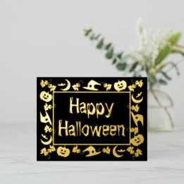 デラックス ハッピー ハロウィン 箔シーズンポストカード