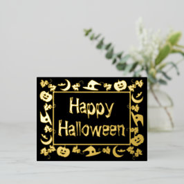 デラックス ハッピー ハロウィン 箔シーズンポストカード