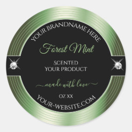 デラックス ブラックフォレスト グリーン ブリリアント 製品ラベル ラウンドシール