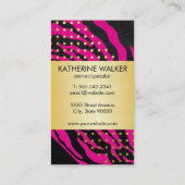 デラックス |水玉模様 |アニマルプリント 名刺 (裏面)