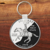 デラフェイクウェア州四半期 キーホルダー (正面)