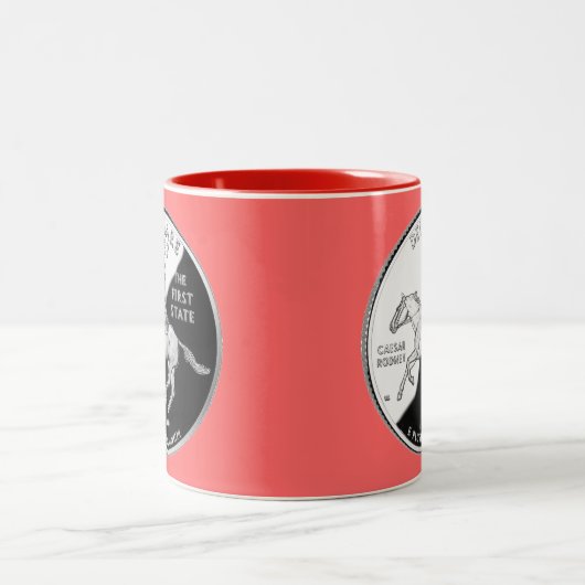 デラフェイクウェア州四半期 ツートーンマグカップ (中央)