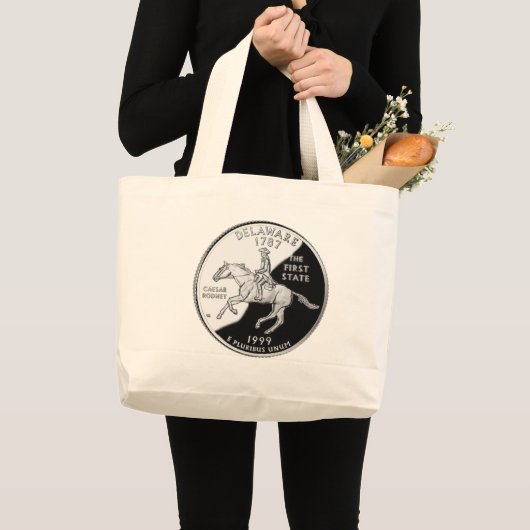 デラフェイクウェア州四半期 ラージトートバッグ (正面(商品))