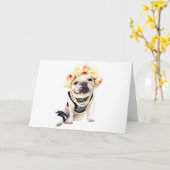 デラフラレンチノートカードフラワー カード (黄色い花)