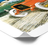 デラヘー自動車ヴィンテージ広告アートポスター ポスター (角)