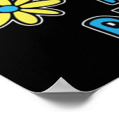 デラミュージック3足ハイアンドライジングフラワー ポスター (角)