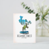 デラメレフォレストチェシャーイングランドの地図 ポストカード (スタンド正面)