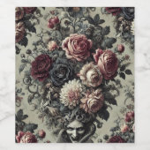 デラ🩸モルトデラモーレ – ゴシックフローラデザイン ワインラベル (シングルラベル)