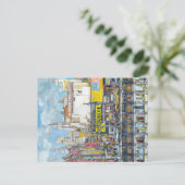 デランシー通りニューヨークシティスケッチ ポストカード (スタンド正面)