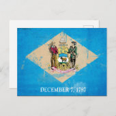 デラ動揺してウェア国旗 ポストカード (正面/裏面)