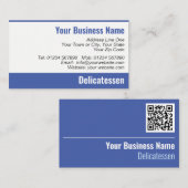 デリカテッセンQRコードビジネスカード 名刺 (正面/裏面)