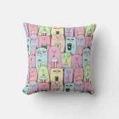 デリカリの猫 クッション (正面)