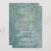 デリケーエレガントトな金ゴールドブライドブランチ招待状 招待状 (正面/裏面)