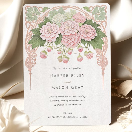 デリケートあじさい庭園の結婚式 招待状