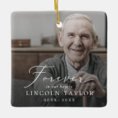 デリケートおじいちゃんパパメモリアルオーバーレイ写真 セラミックオーナメント (正面)
