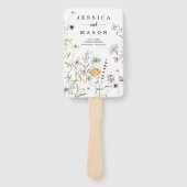 デリケートお洒落ワイルドフラワー結婚式 プログラムファン ハンドファン (正面)