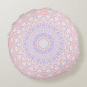 デリケートかわいらしパステル抽象芸術マンダラ ラウンドクッション (裏面)