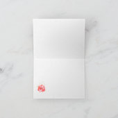 デリケートかわいらしリースモノグラム折り畳みノートカード ノートカード (内部)