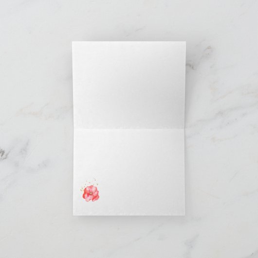 デリケートかわいらしリースモノグラム折り畳みノートカード ノートカード (内部)