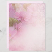 デリケートさくらんぼブロッサム&ダマスクレープブック紙 (正面/裏面)