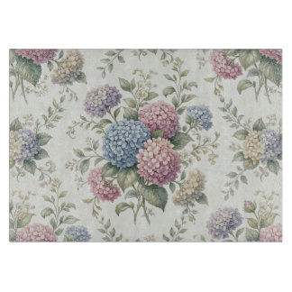 デリケートなアジサイの花 カッティングボード