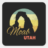 デリケートなアーチとしてMoab Utahお土産 スクエアシール (正面)