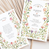 デリケートなアールヌーボーフローラ結婚金ゴールド 招待状