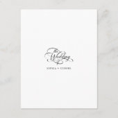 デリケートなエレガントなウェディングブラック&ホワイト詳細 エンクロージャーカード (裏面)