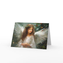 デリケートなクリスマスエンジェルクリスマスカード